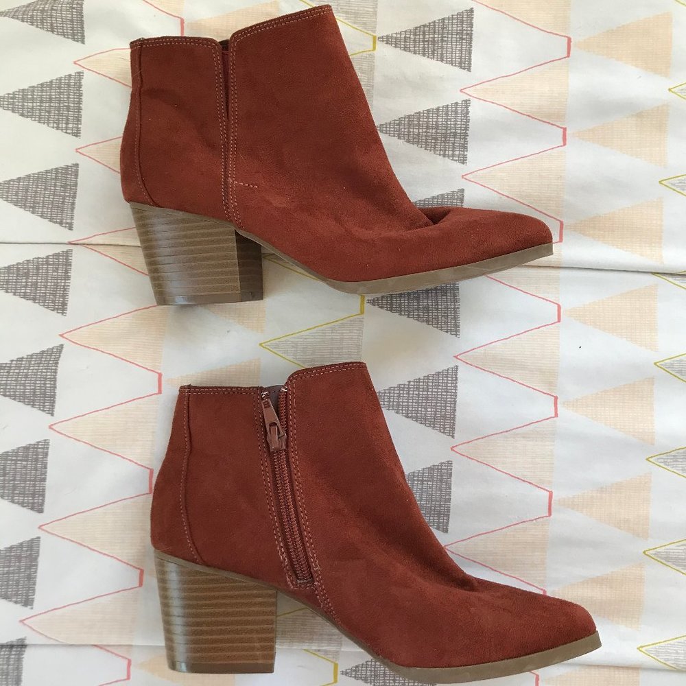 Burnt Orange Payless Booties
